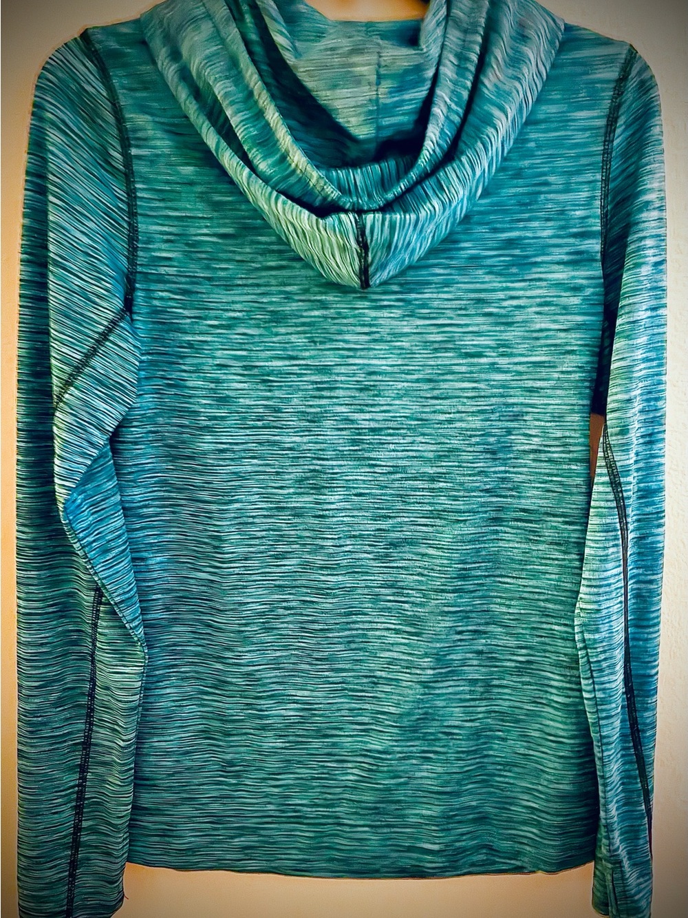 Be Inspired Teal Space-Dye Hooded Pullover